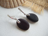 Seaham Secret Magenta Purple Sea Glass Earrings - Studs