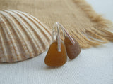 Waterdrops - Brown sea glass