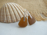 Waterdrops - Brown sea glass