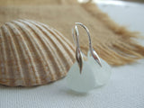 Wave Earrings - Sterling Silver And Sea Foam Sea Glass