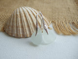 Wave Earrings - Sterling Silver And Sea Foam Sea Glass
