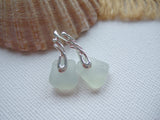 Wing Studs - Opalescent sea glass