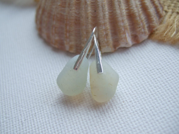 opalescent sea glass earrings