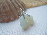 Water Drops - Opalescent sea glass earrings