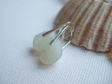 Water Drops - Opalescent sea glass earrings