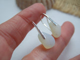 Water Drops - Opalescent sea glass earrings
