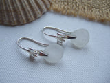 Romantic Bows - White Sea Glass earrings