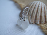 Wings - White sea glass earrings