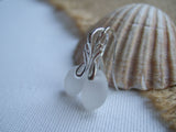 Wings - White sea glass earrings