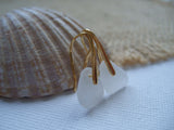 Gold Waterdrops - White Sea Glass