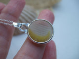 yellow ohajiki necklace beach glass