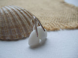 Waterdops - White Milk Sea Glass Earrings