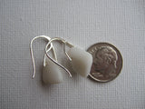 Waterdops - White Milk Sea Glass Earrings