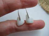 Waterdops - White Milk Sea Glass Earrings