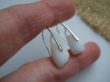 Waterdops - White Milk Sea Glass Earrings