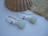 Heart Earrings - Opalescent sea glass