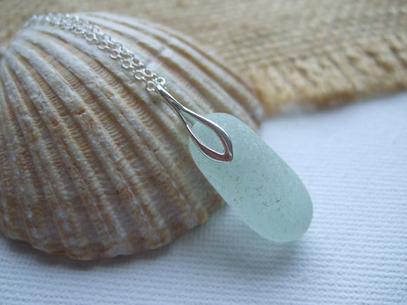 seaham sea glass pendant drop shaped