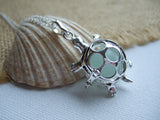 Marble Turtle - Sea Glass Codd Marble Necklace Openable locket