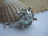 Marble Turtle - Sea Glass Codd Marble Necklace