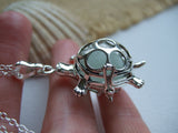 Marble Turtle - Sea Glass Codd Marble Necklace