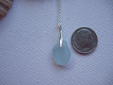 Mini Sea Glass Pendant - Sea Foam Petite Beach Glass Necklace