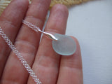 Mini Sea Glass Pendant - Sea Foam Petite Beach Glass Necklace