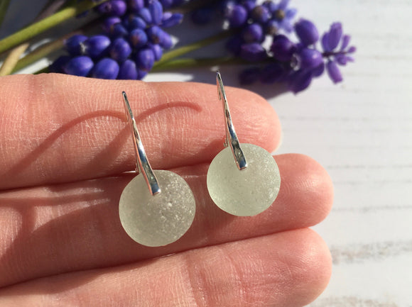 Sea Glass Marble Earrings - Petite 10mm