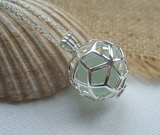 Celtic Star Locket - Sea Glass Codd Marble Interchangeable Pendant