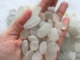 500g Seaham Sea Glass White - Jewelry and Craft MixDisplay Pieces