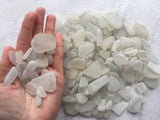 500g Scottish Sea Glass White - Jewelry and Craft Mix Display Pieces