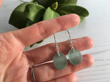 Japanese Ohajiki Ocean Seafoam Wing Design Earrings