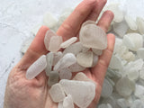 500g Scottish Sea Glass White - Jewelry and Craft Mix Display Pieces