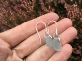 Waves - Grey Sea Glass Earrings Mermaid Tail 2