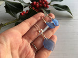 Scottish Light Blue Sea Glass Jewellery Set - Sterling Silver