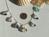 Multi Rainbow Necklace - Seaham sea glass Rainbow necklace