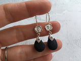 Seaham Secret Deep Purple Flower Earrings