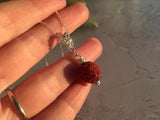 Mudlarking Find Glass Bead Necklace - Red Strawberry