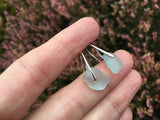 Water drop Earrings - Grey Seaham Sea Glass Earrings