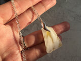Scottish Spatter Sea Glass Necklace, Multi Colour Yellow White