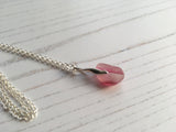 Pink Seaham Multi Sea Glass Pendant Minimalist Design