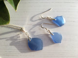 Scottish Light Blue Sea Glass Jewellery Set - Sterling Silver