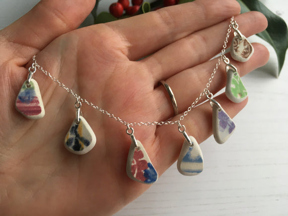 Sea Pottery Colourful Pattern Necklace - 18
