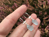 Angel Wings - Grey Seaham Sea Glass Earrings