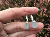 Angel Earrings - Grey Seaham Sea Glass Earrings