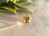 ULTRA rare Sea Glass Bead Necklace - grape like yellow black