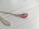 Pink Seaham Multi Sea Glass Pendant Minimalist Design