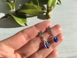 Blue Multi Seaham Sea Glass Sterling Silver Star Studs