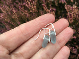 Water drop Earrings - Grey Seaham Sea Glass Earrings