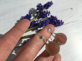 Genuine Red Japanese Beach Glass Marble Earrings