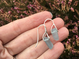 Angel Earrings - Grey Seaham Sea Glass Earrings